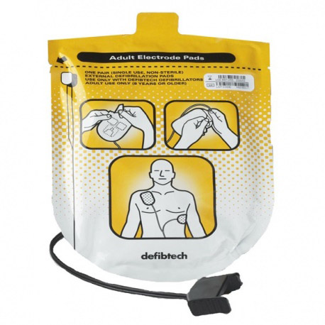 Paire d'électrodes adultes simple pour défibrillateur DEFIBTECH LIFELINE