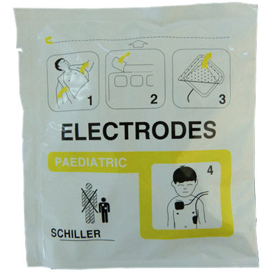 Paire d'électrodes collables pédiatriques pour SCHILLER FRED EASY