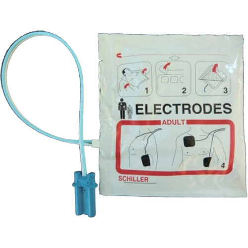 Paire d'électrodes adultes pour SCHILLER FRED EASY/SKITY (PAS DE POIDS)