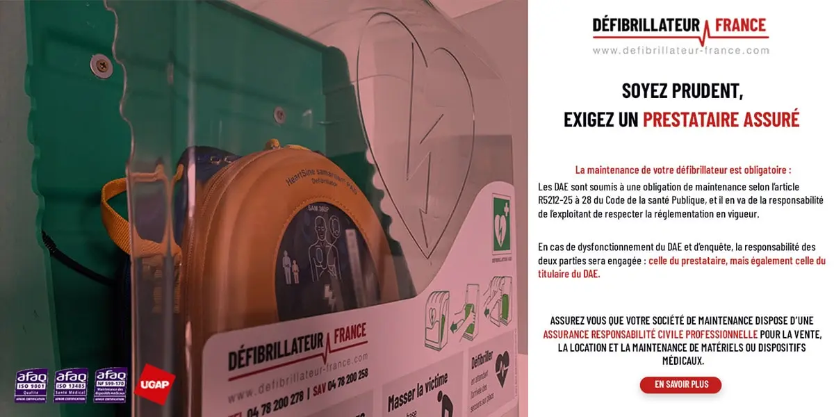 maintenance défibrillateur