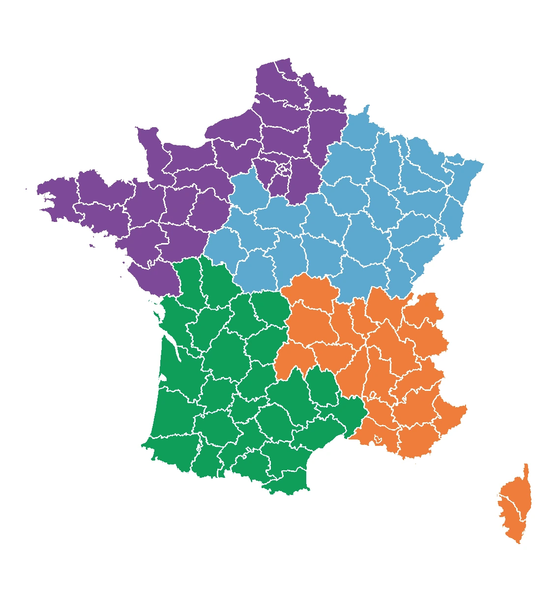 Carte commerciale des interlocuteurs Défibrillateur France partout en France